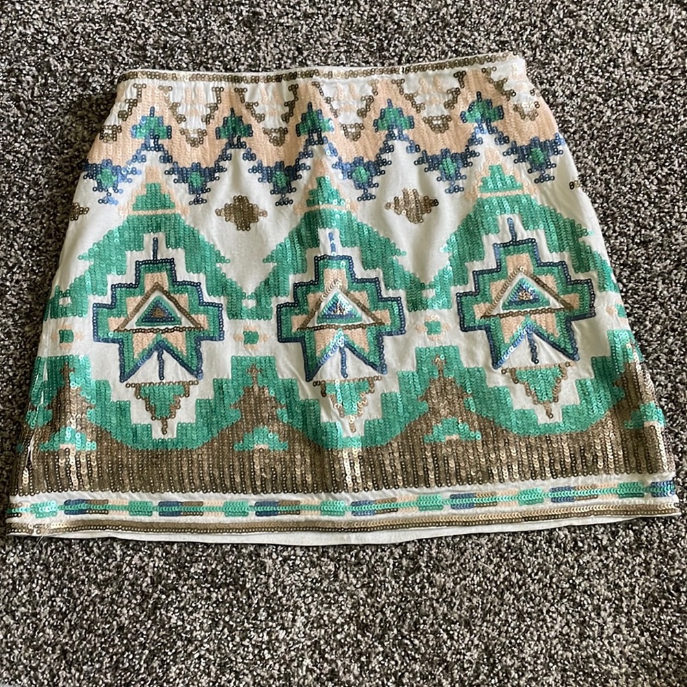 Sequin Detail Mini Skirt